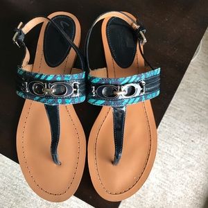 EUC COACH Sammy Aztec Print Sandals Size 8B